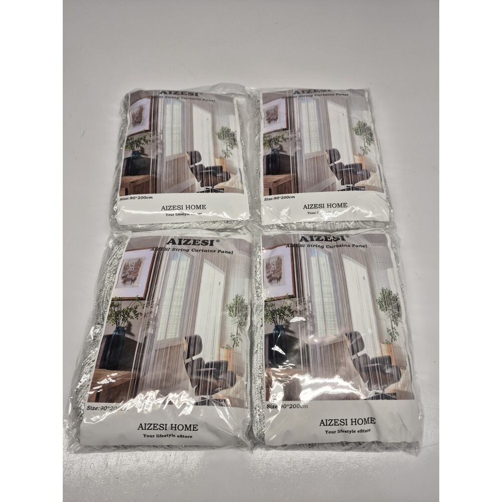 4 AIZESI String Door Curtains Panel, Fly Screen Curtain, Divider Size 100/200cm